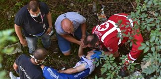 Evenepoel suffers ‘multiple injuries’ after bridge plunge on Tour of Lombardy