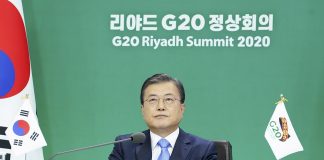 In virtual G20 summit, Moon urges int’l cooperation for pandemic response, economic recovery