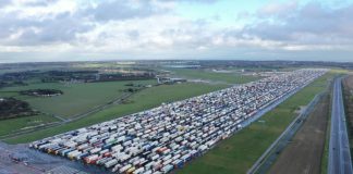 Stranded truckers spend Christmas in their cabs