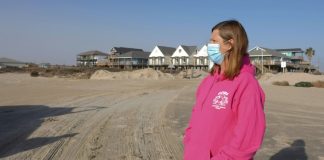 Texas coast uses Christmas trees to rebuild storm-ravaged dunes